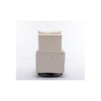 Fauteuil à bascule pivotant en tissu coton et lin