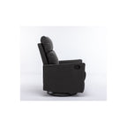 Fauteuil à bascule pivotant en tissu coton et lin