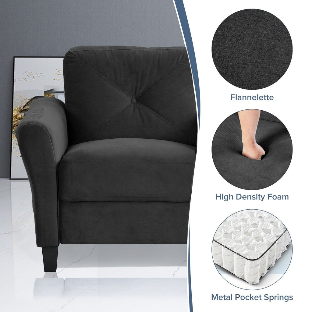 Canapés sectionnels confortables pour salon, chambre à coucher, bureau, petit espace, 1 place