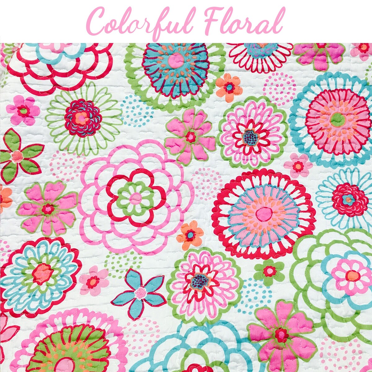 Parure de lit Cozy Line Mariah à motif floral rose pour fille