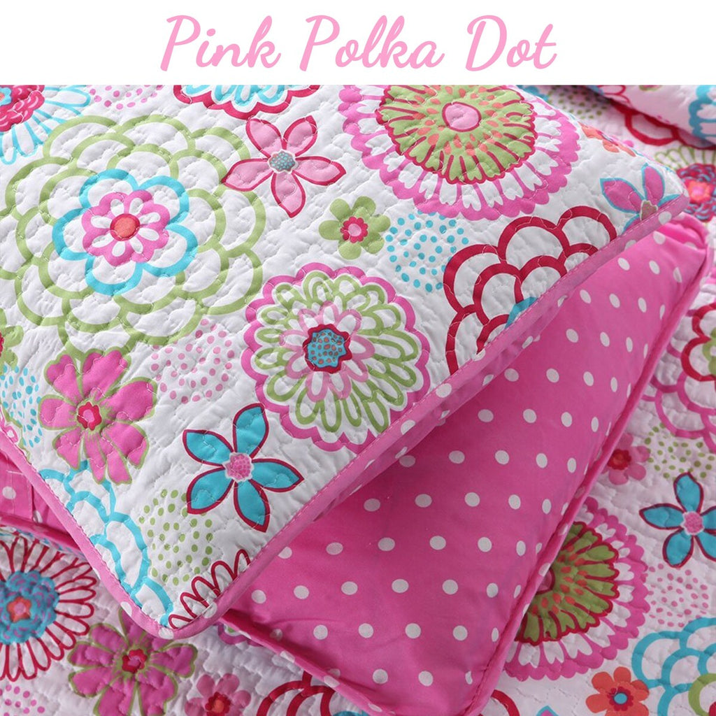 Parure de lit Cozy Line Mariah à motif floral rose pour fille