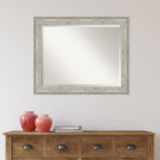 Miroir mural biseauté pour salle de bain - Cadre métallique craquelé