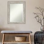 Miroir mural biseauté pour salle de bain - Cadre métallique craquelé