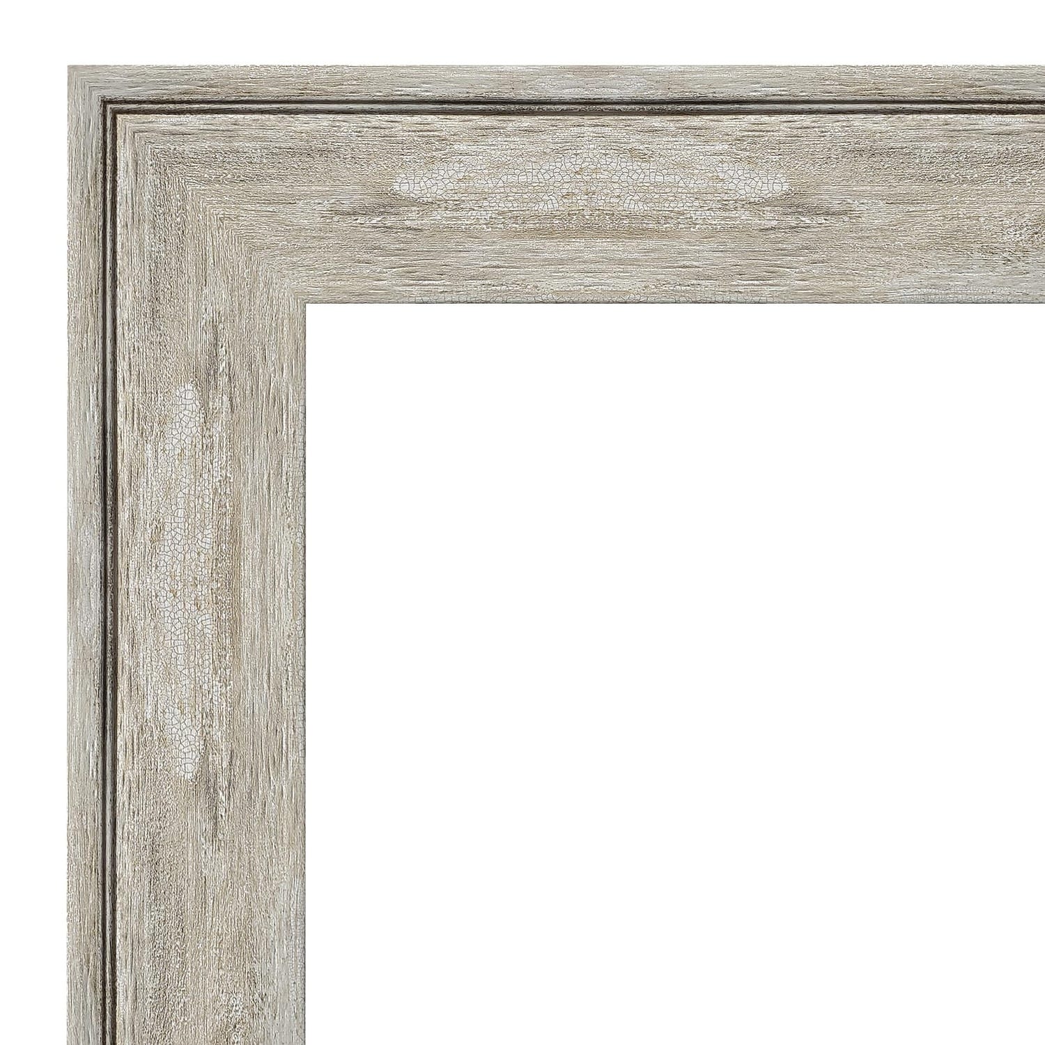 Miroir mural biseauté pour salle de bain - Cadre métallique craquelé