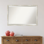 Miroir mural biseauté pour salle de bain - Cadre métallique craquelé