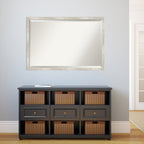 Miroir mural biseauté pour salle de bain - Cadre métallique craquelé
