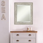 Miroir mural biseauté pour salle de bain - Cadre métallique craquelé