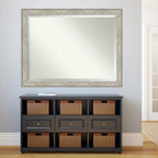 Miroir mural biseauté pour salle de bain - Cadre métallique craquelé