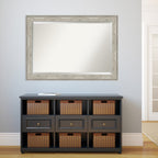 Miroir mural biseauté pour salle de bain - Cadre métallique craquelé