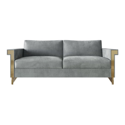 Canapé luxueux rembourré en velours CraftPorch
