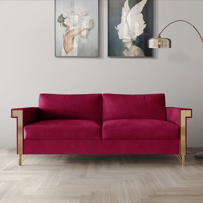 Canapé luxueux rembourré en velours CraftPorch