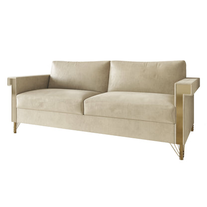 Canapé luxueux rembourré en velours CraftPorch