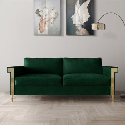 Canapé luxueux rembourré en velours CraftPorch