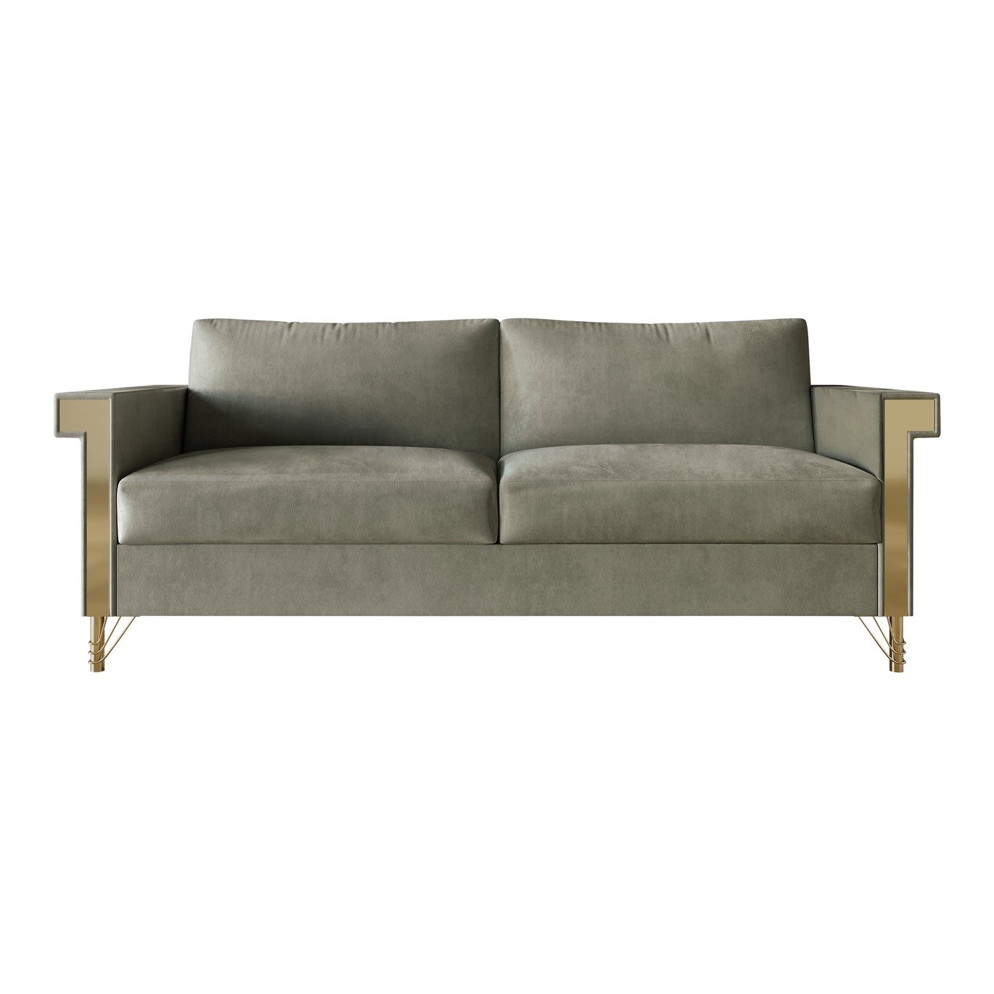 Canapé luxueux rembourré en velours CraftPorch