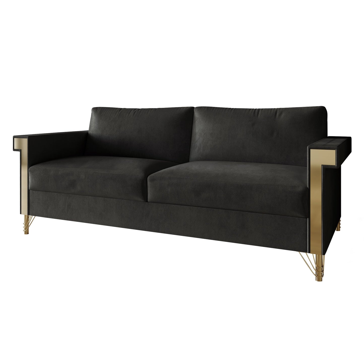Canapé luxueux rembourré en velours CraftPorch