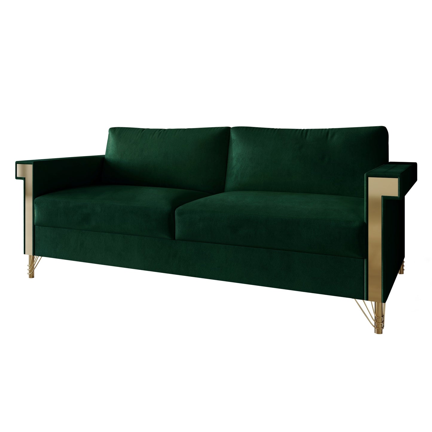 Canapé luxueux rembourré en velours CraftPorch