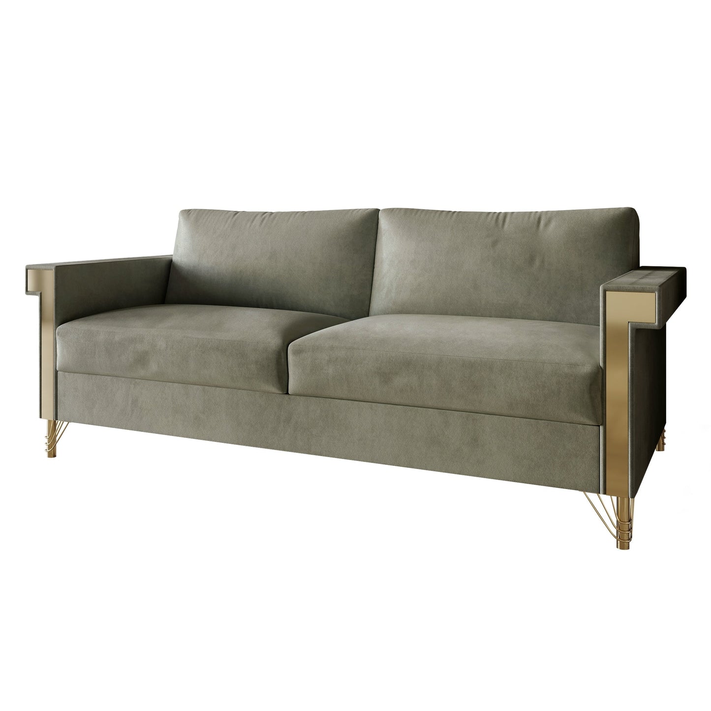Canapé luxueux rembourré en velours CraftPorch