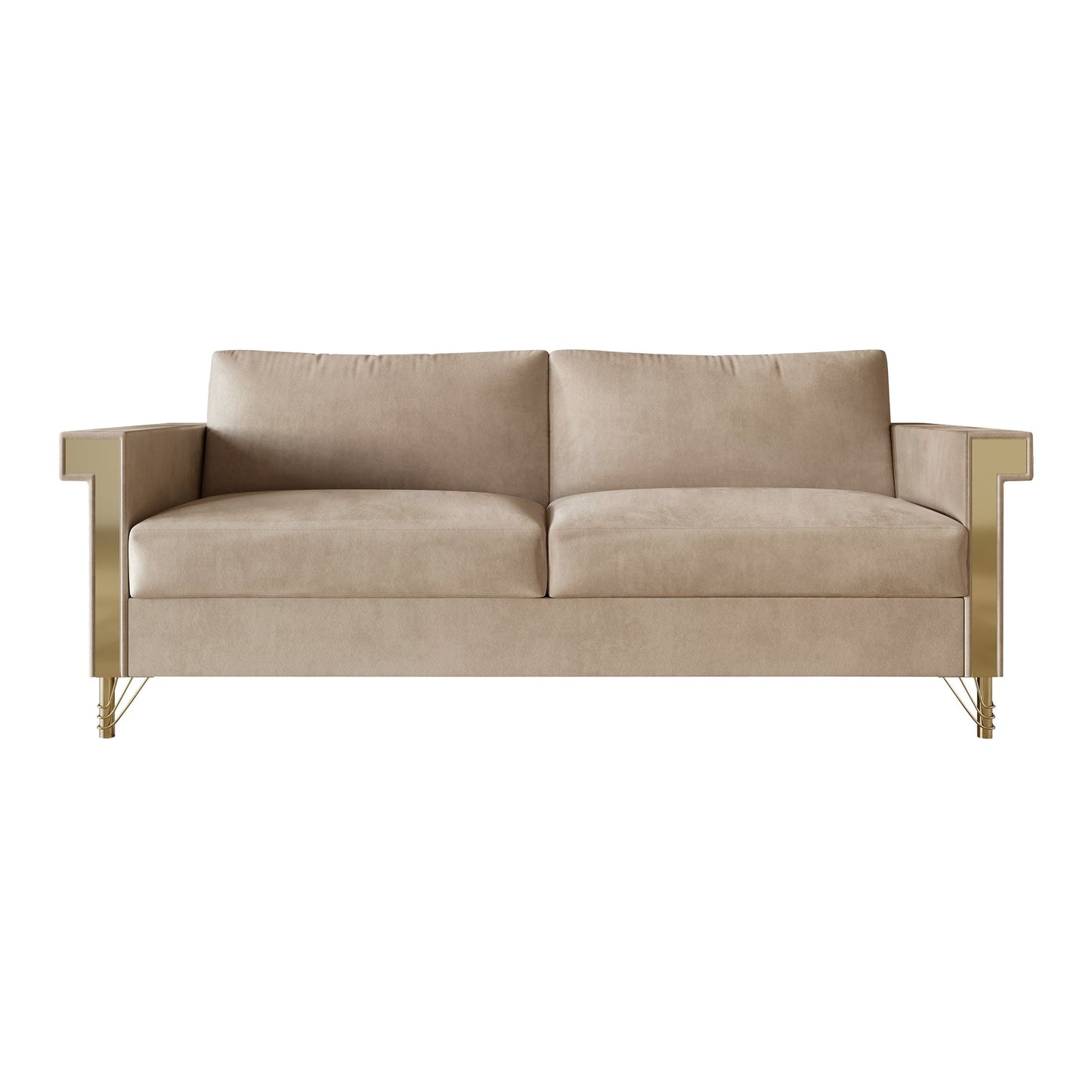 Canapé luxueux rembourré en velours CraftPorch
