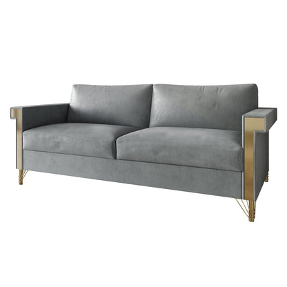Canapé luxueux rembourré en velours CraftPorch