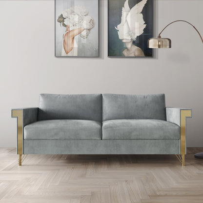 Canapé luxueux rembourré en velours CraftPorch