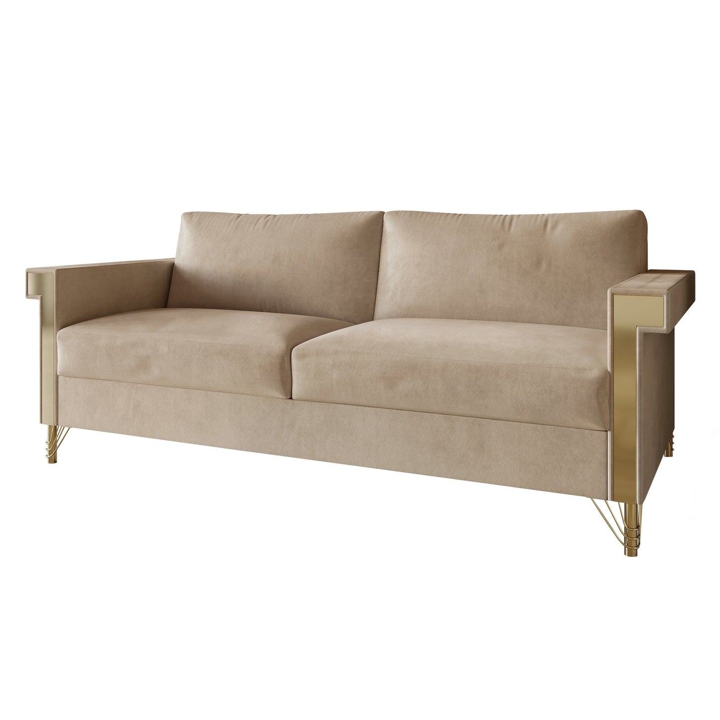 Canapé luxueux rembourré en velours CraftPorch