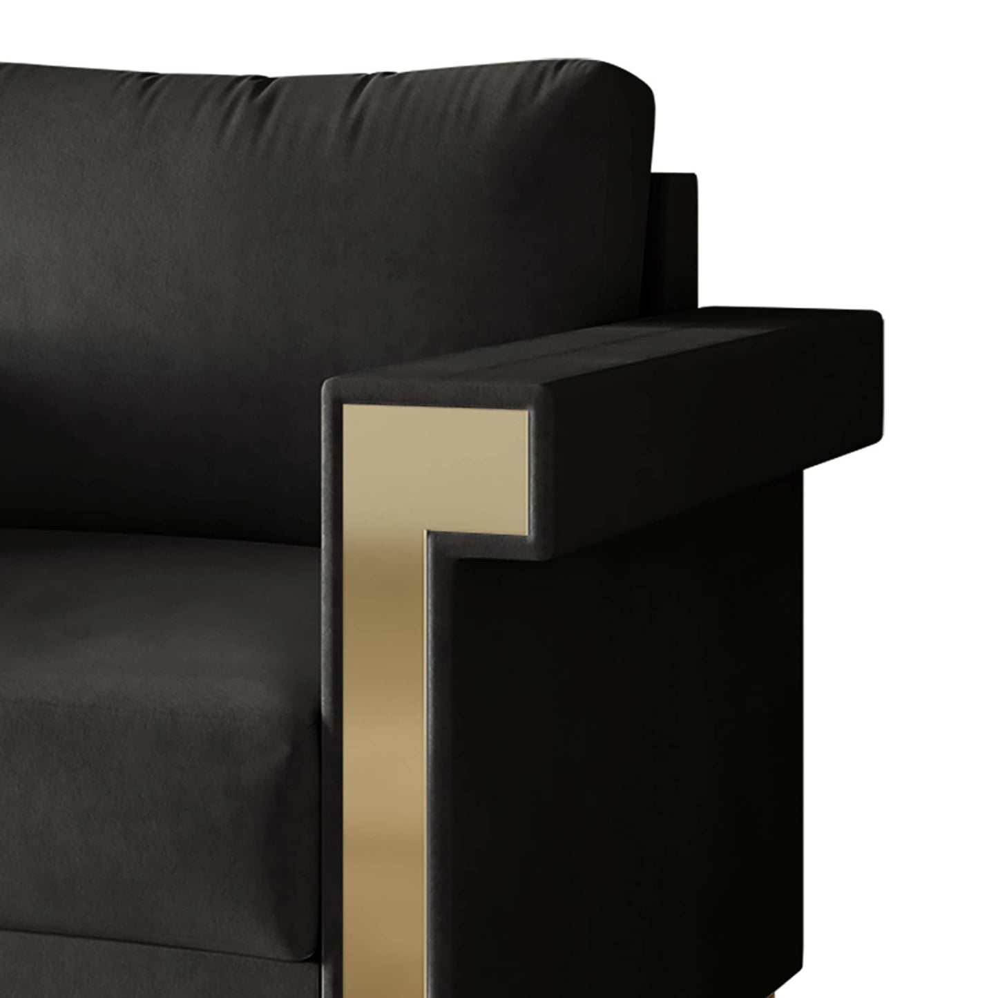 Canapé luxueux rembourré en velours CraftPorch