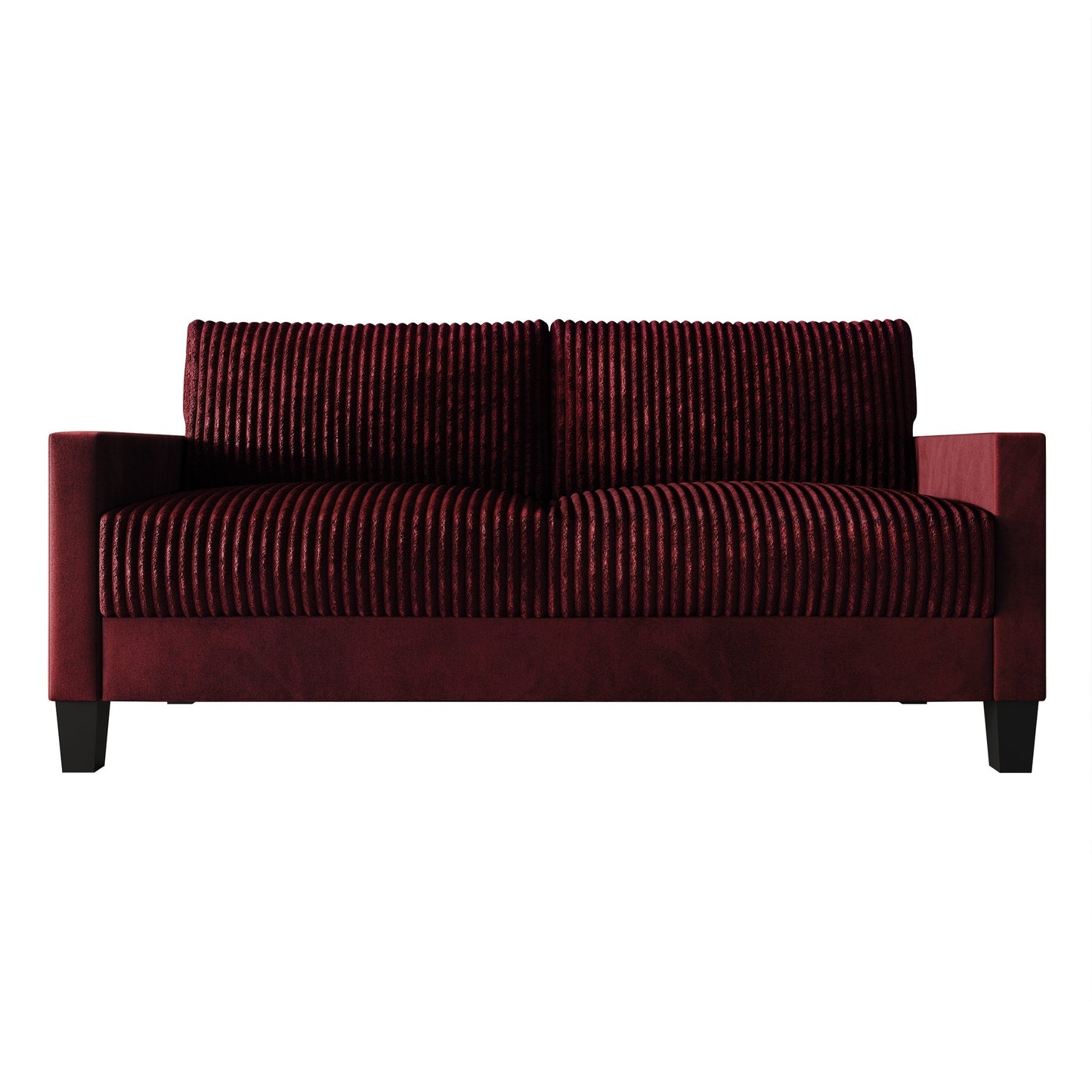 Canapé rembourré en velours côtelé CraftPorch de style milieu de siècle moderne