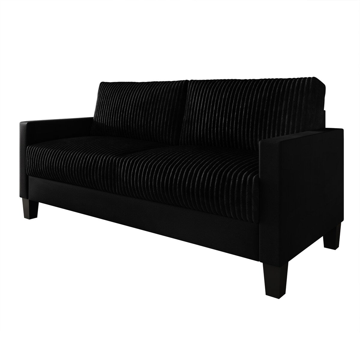 Canapé rembourré en velours côtelé CraftPorch de style milieu de siècle moderne