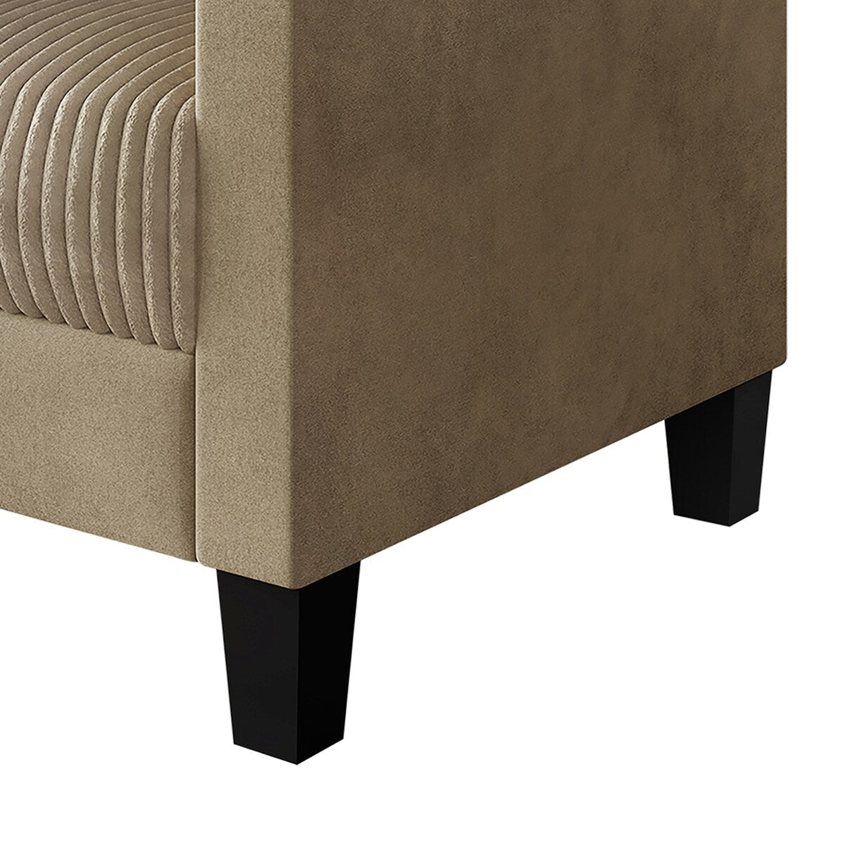 Canapé rembourré en velours côtelé CraftPorch de style milieu de siècle moderne