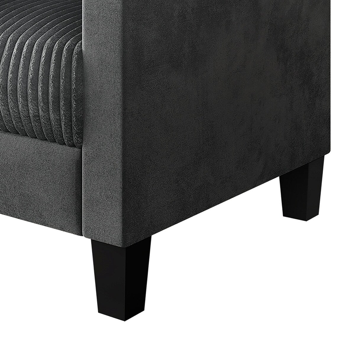 Canapé rembourré en velours côtelé CraftPorch de style milieu de siècle moderne