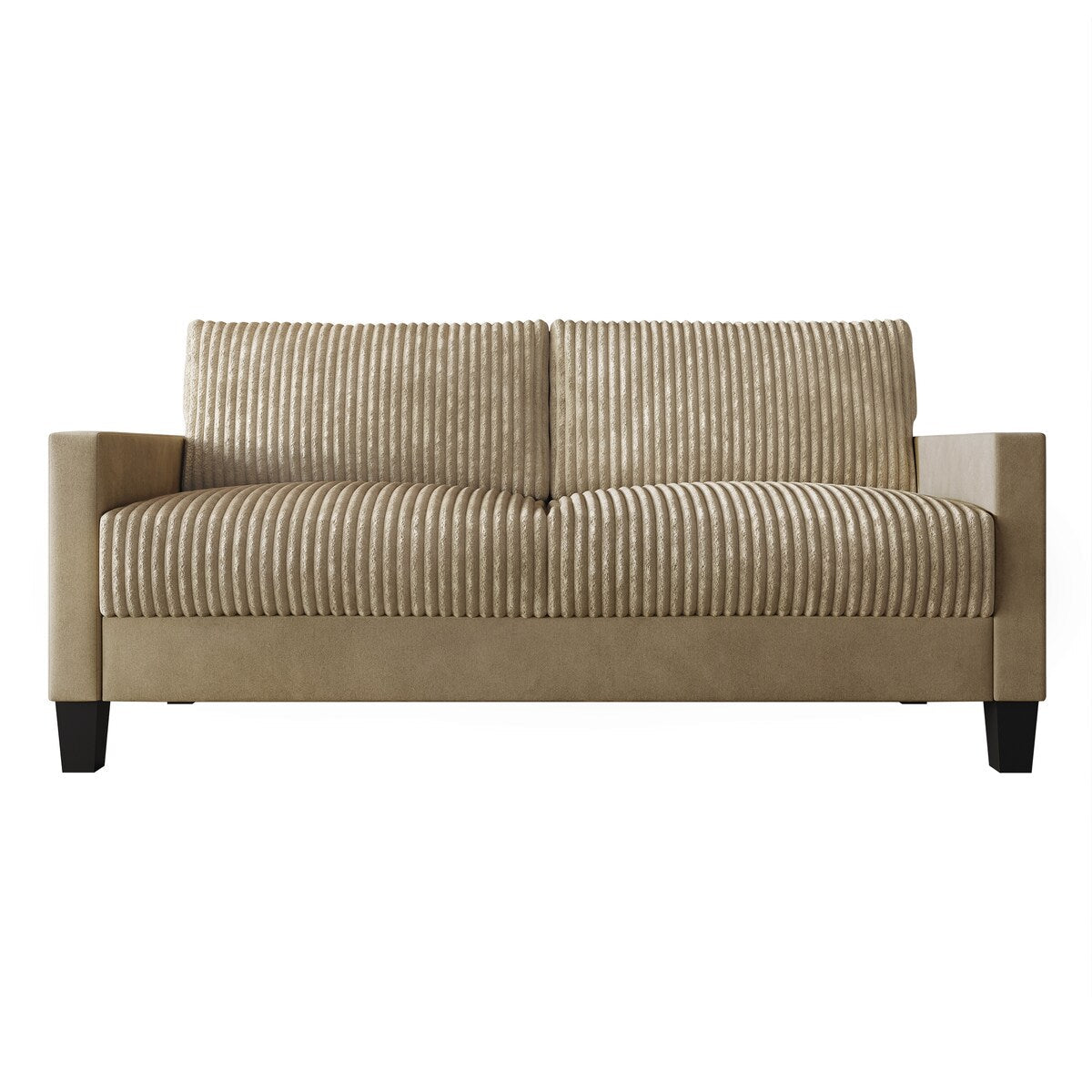 Canapé rembourré en velours côtelé CraftPorch de style milieu de siècle moderne