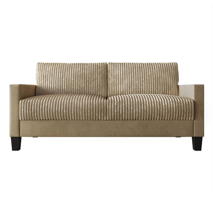 Canapé rembourré en velours côtelé CraftPorch de style milieu de siècle moderne