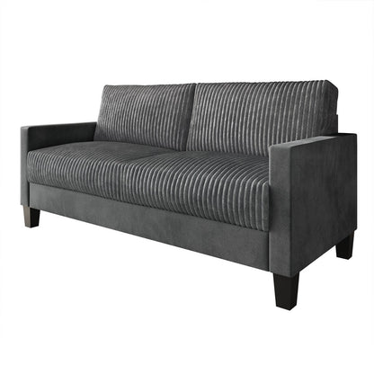 Canapé rembourré en velours côtelé CraftPorch de style milieu de siècle moderne