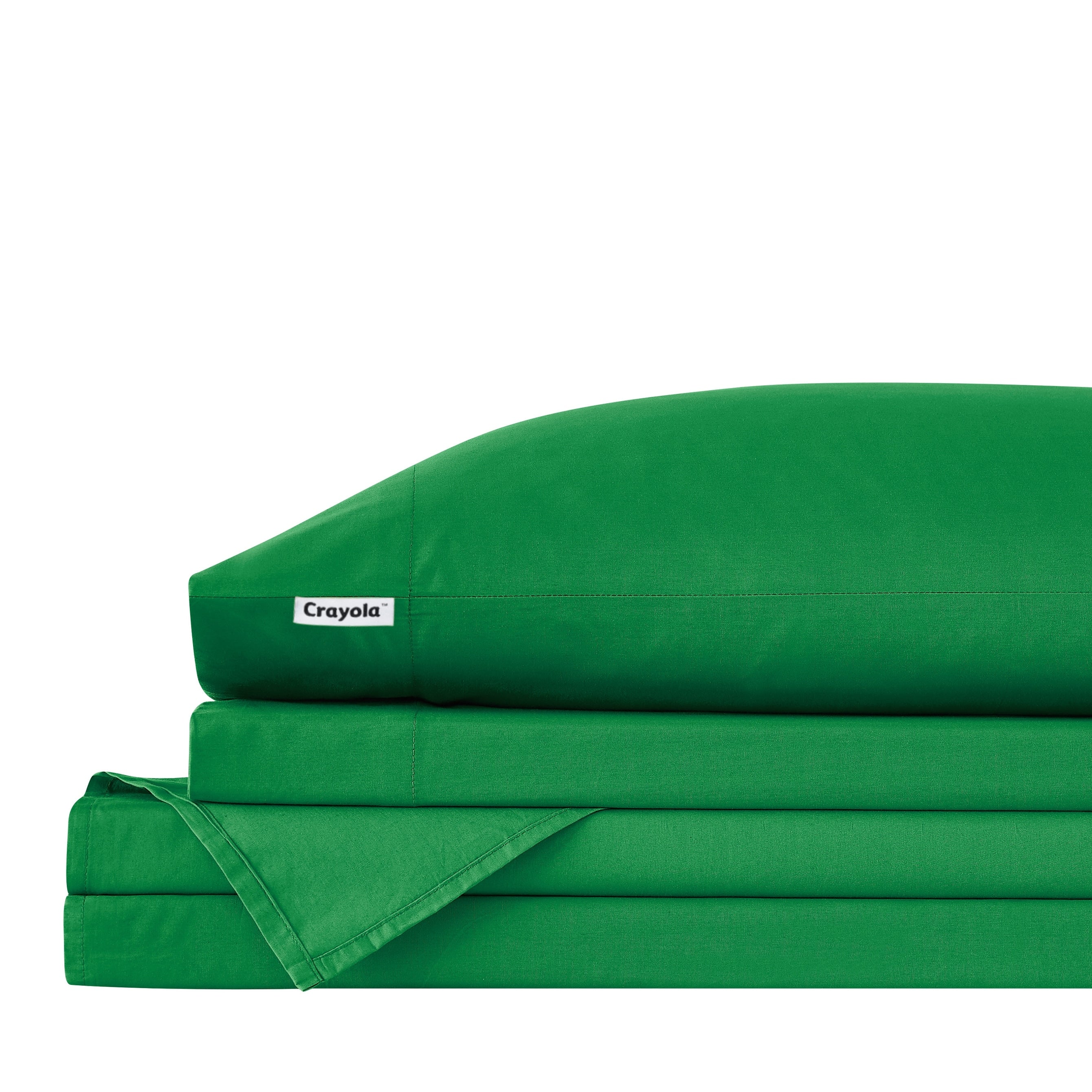 Parure de draps en percale de coton Crayola de couleur unie