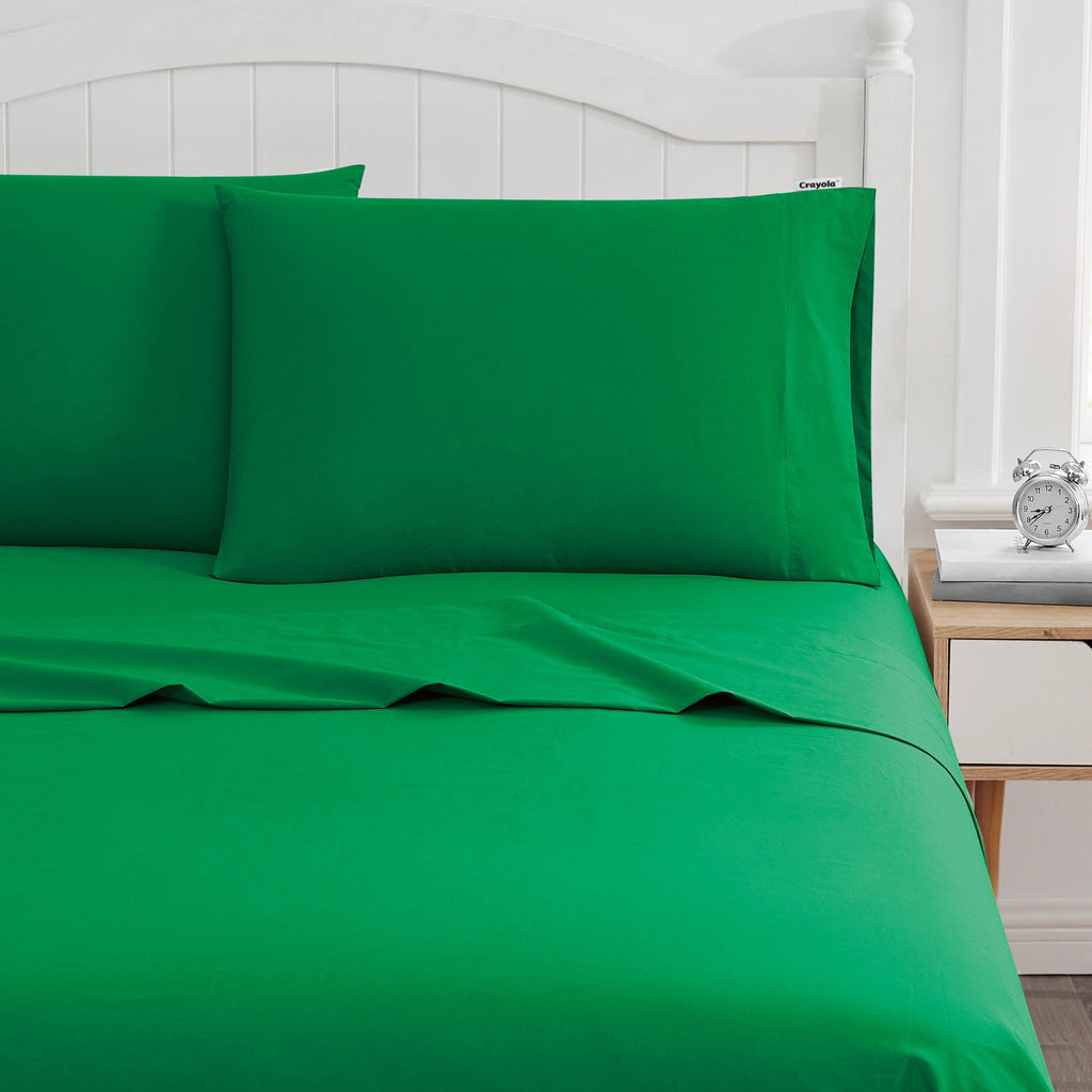 Parure de draps en percale de coton Crayola de couleur unie