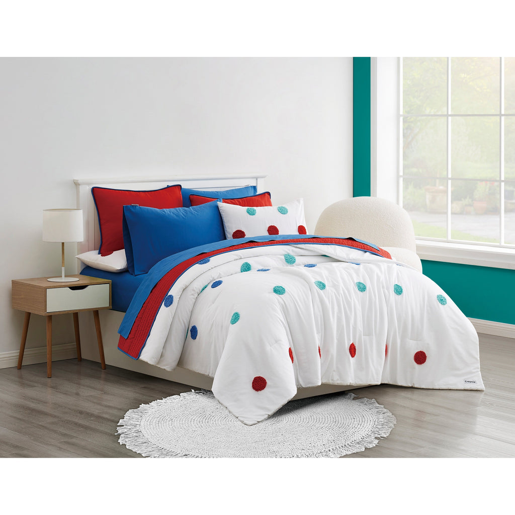 Parure de draps en percale de coton Crayola de couleur unie