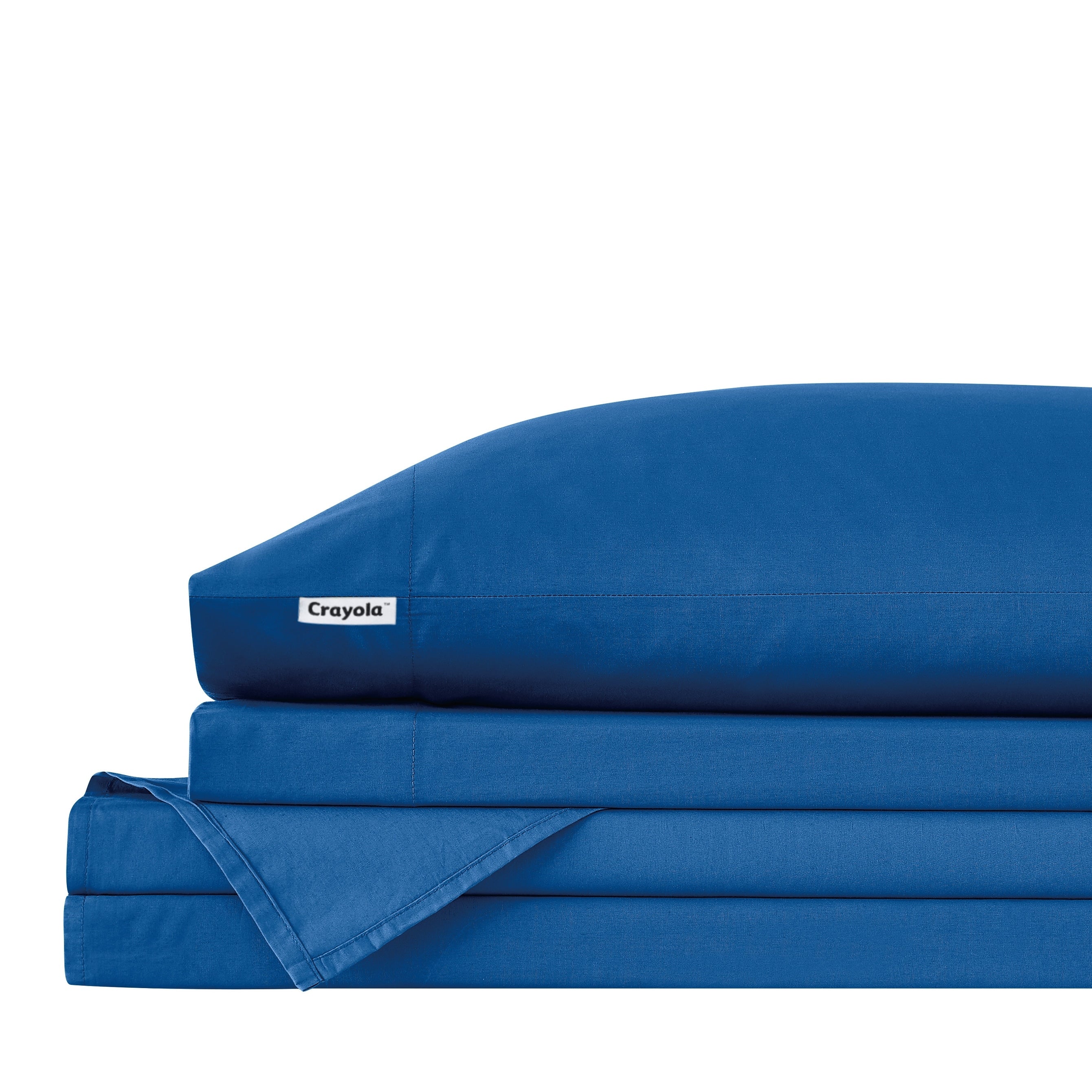 Parure de draps en percale de coton Crayola de couleur unie