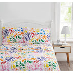 Parure de draps en percale de coton Crayola Splatter