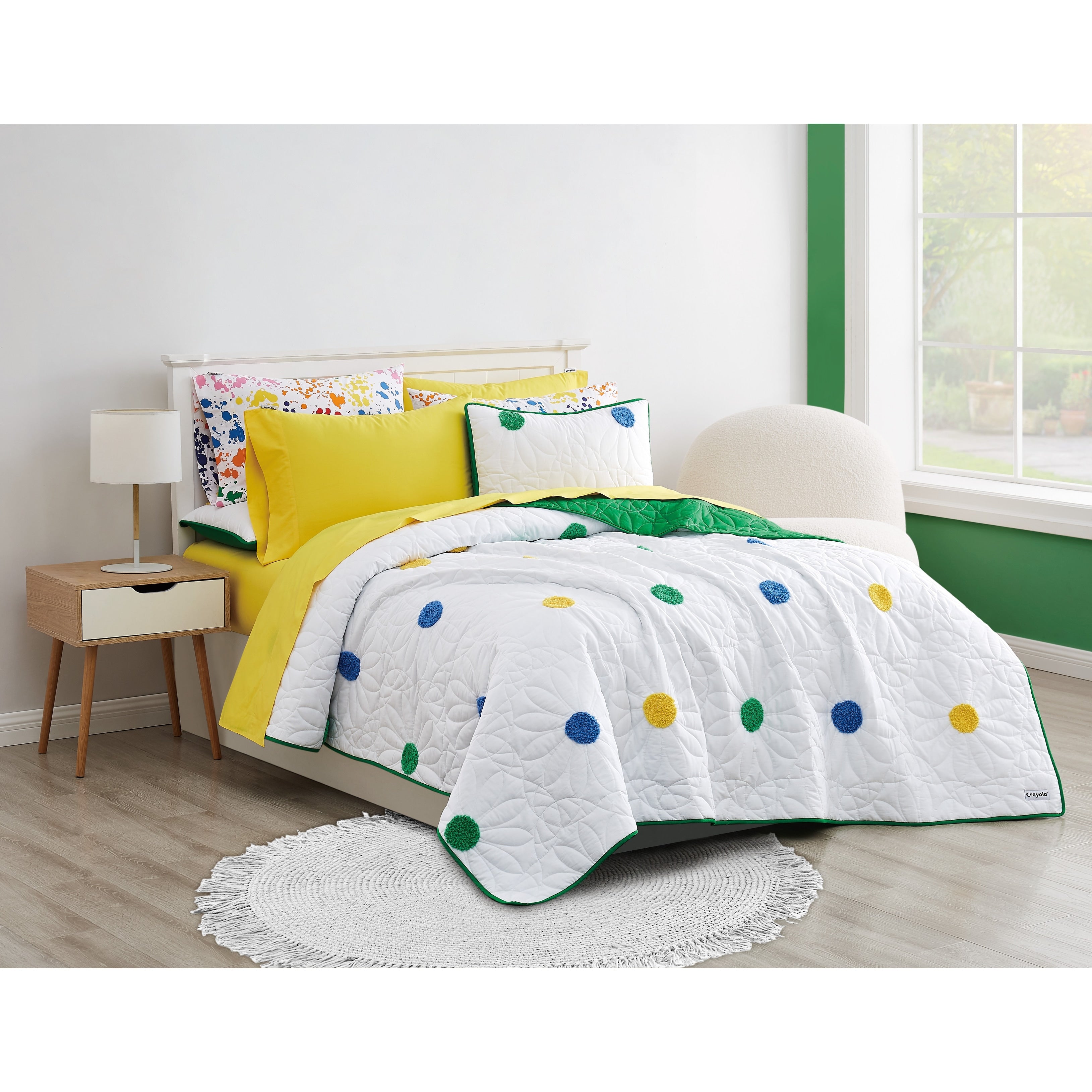 Parure de draps en percale de coton Crayola Splatter