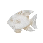 Sculpture de poisson blanchi à la chaux côtière de Sagebrook Home pour la décoration du salon, de la chambre ou du bureau