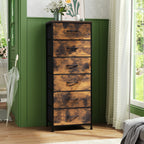 Commode verticale à 6 tiroirs avec plateau en bois Crestlive Products