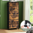 Commode verticale à 6 tiroirs avec plateau en bois Crestlive Products