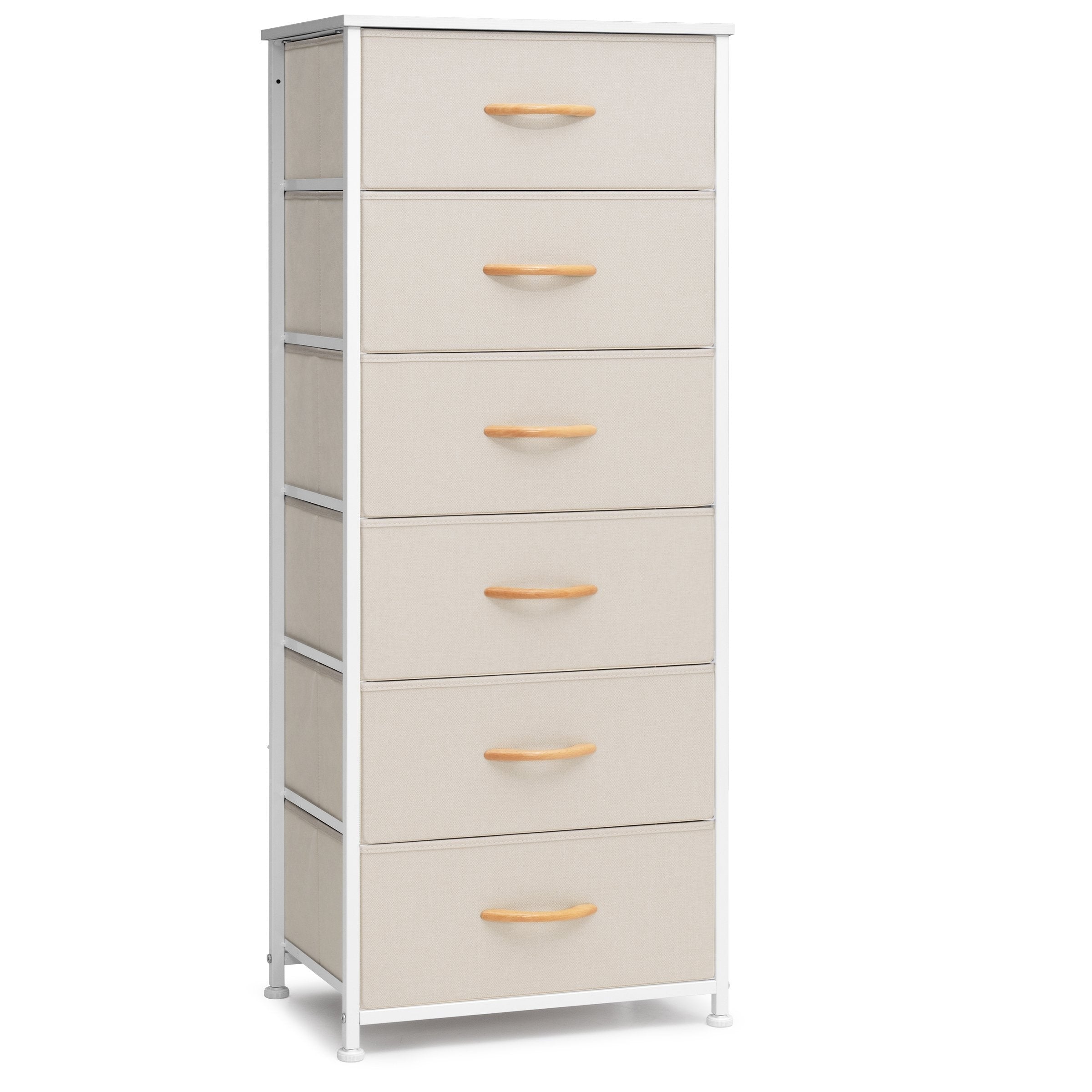 Commode verticale à 6 tiroirs avec plateau en bois Crestlive Products