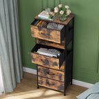 Commode verticale à 6 tiroirs avec plateau en bois Crestlive Products