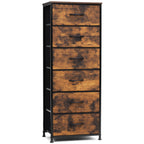 Commode verticale à 6 tiroirs avec plateau en bois Crestlive Products