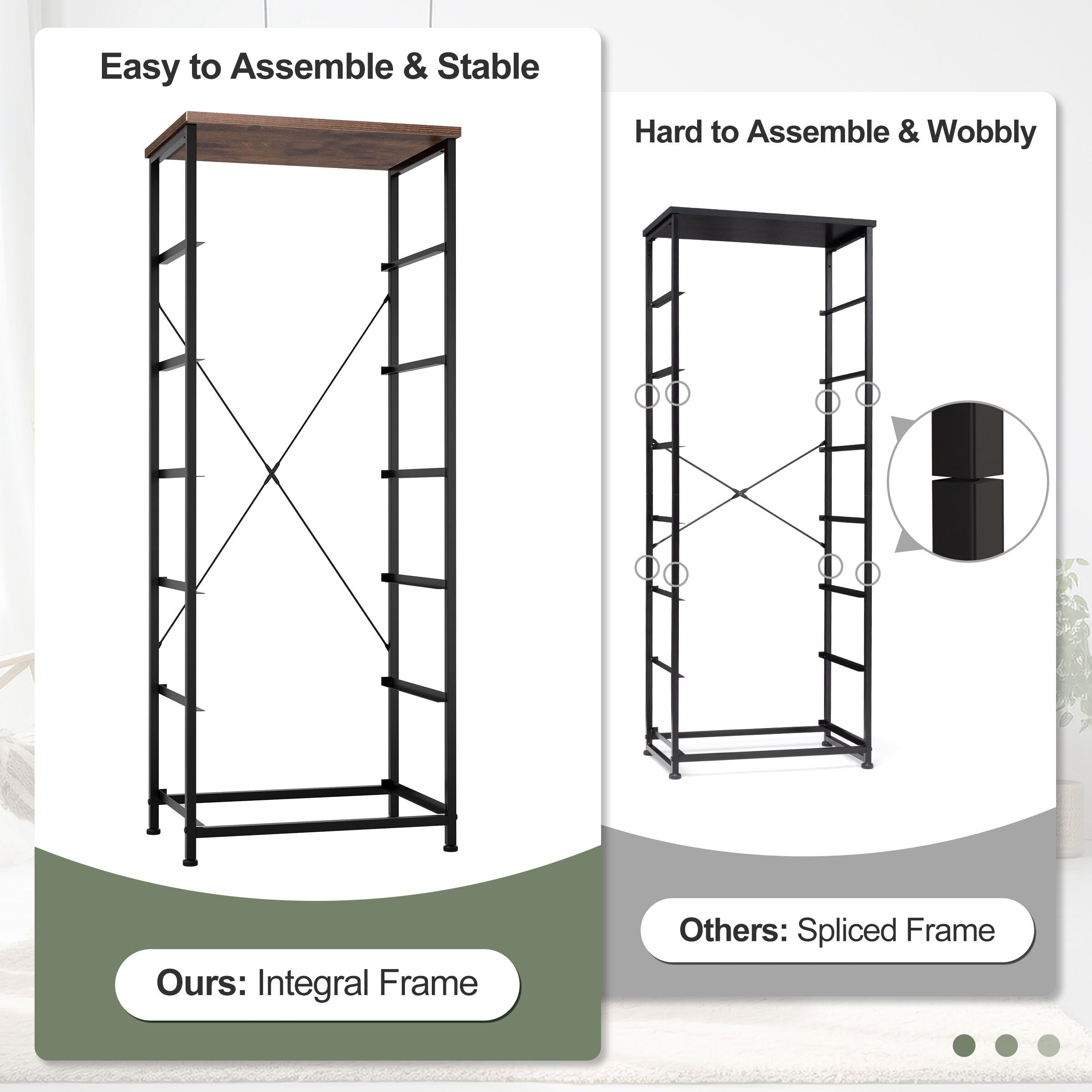 Commode verticale à 6 tiroirs avec plateau en bois Crestlive Products