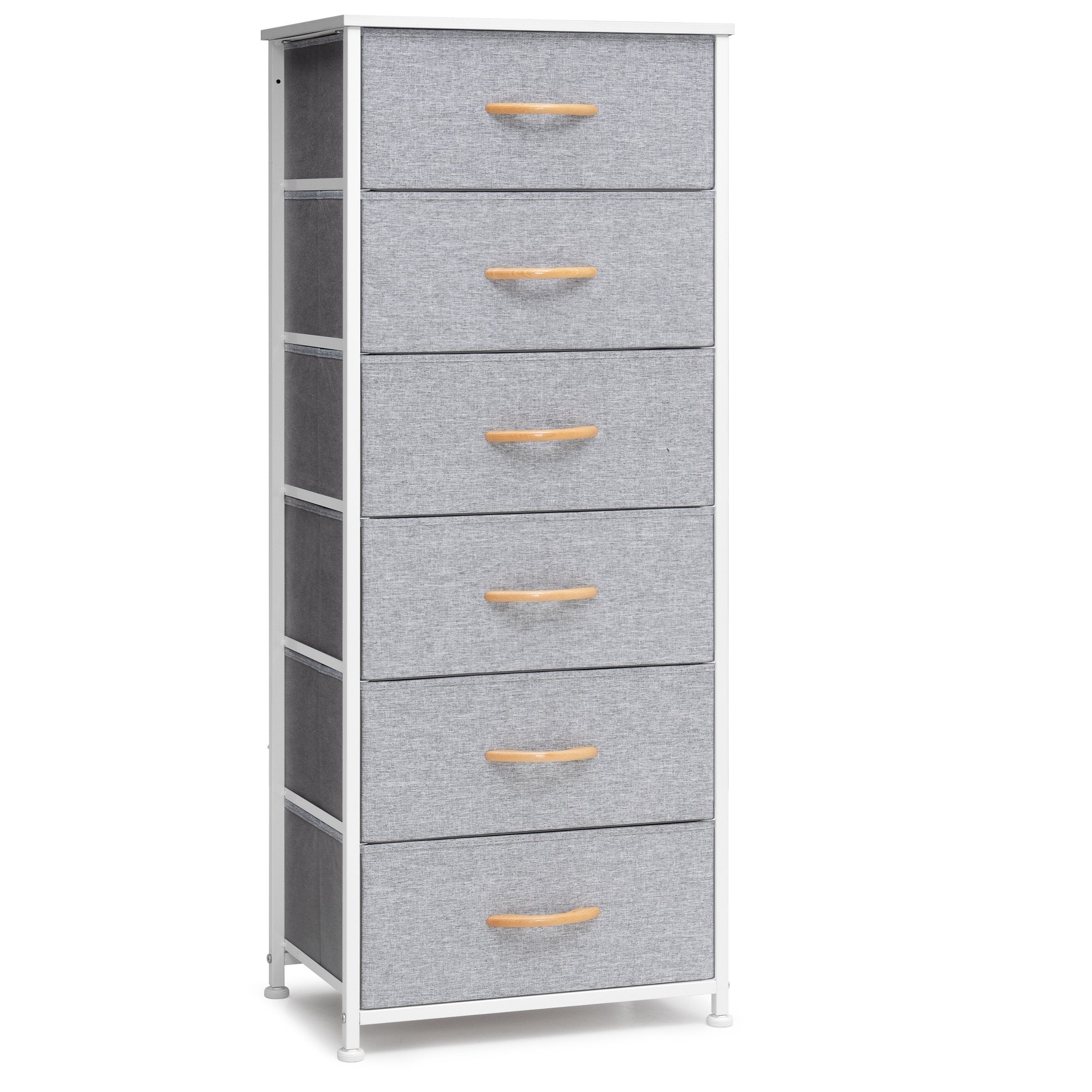 Commode verticale à 6 tiroirs avec plateau en bois Crestlive Products