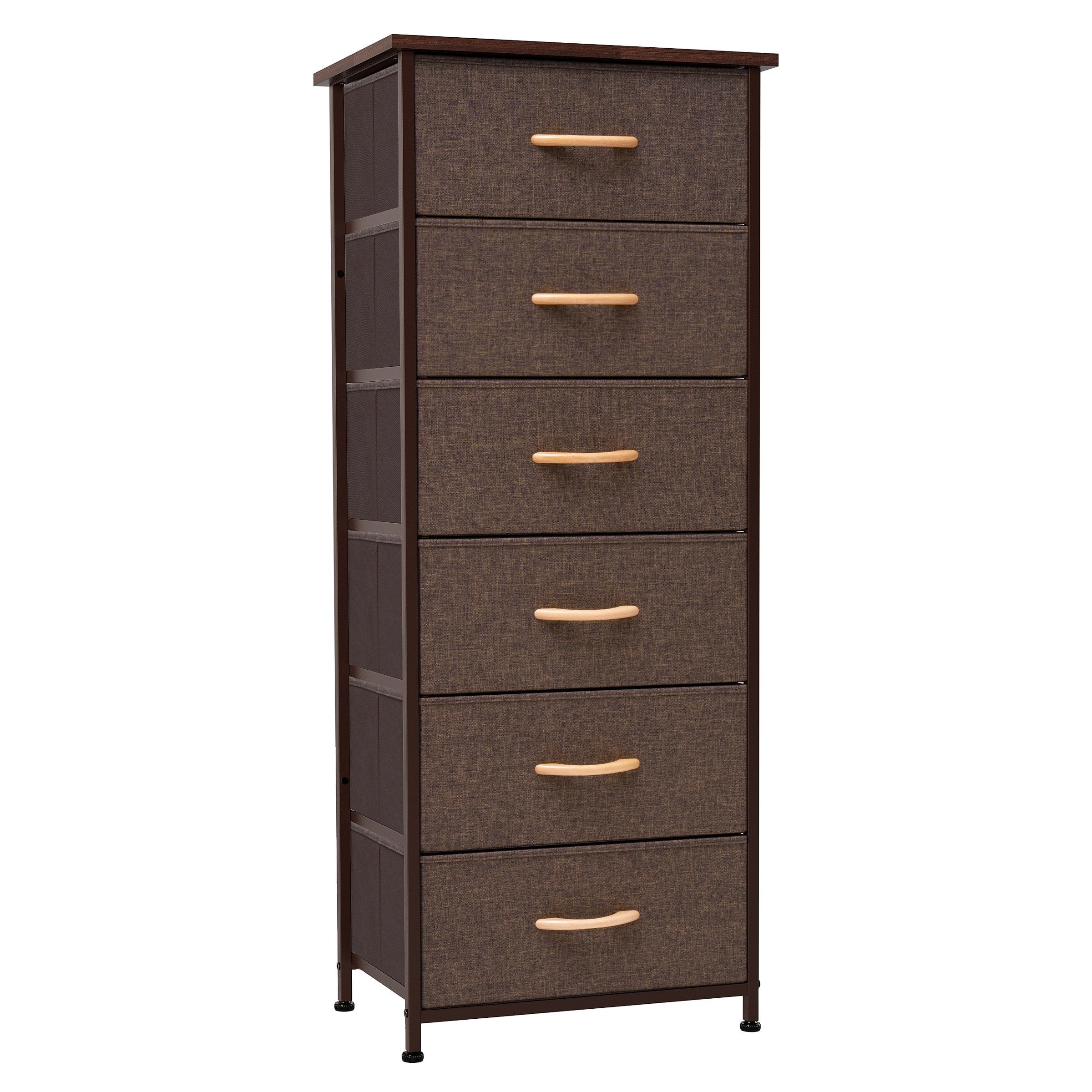 Commode verticale à 6 tiroirs avec plateau en bois Crestlive Products