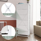 Commode verticale à 6 tiroirs avec plateau en bois Crestlive Products