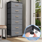 Commode verticale à 6 tiroirs avec plateau en bois Crestlive Products